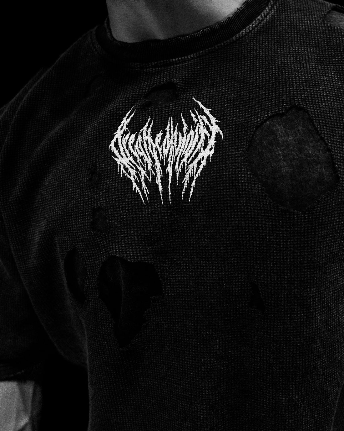 Tarnished Destroyed  Oversized T-shirt [GHOST]