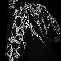 Doomslayer Oversized pullover hoodie [VOID BLACK]