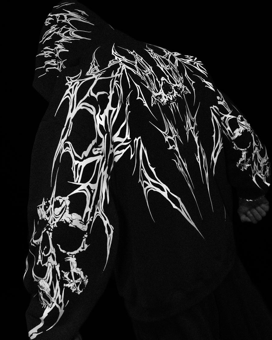 Doomslayer Oversized pullover hoodie [VOID BLACK]
