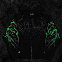 Immortality Oversized Zip-Up Hoodie [GLOW IN THE DARK]