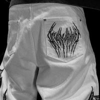 Soul Decay Oversized Distressed Denim Jeans [DIVINE WHITE]