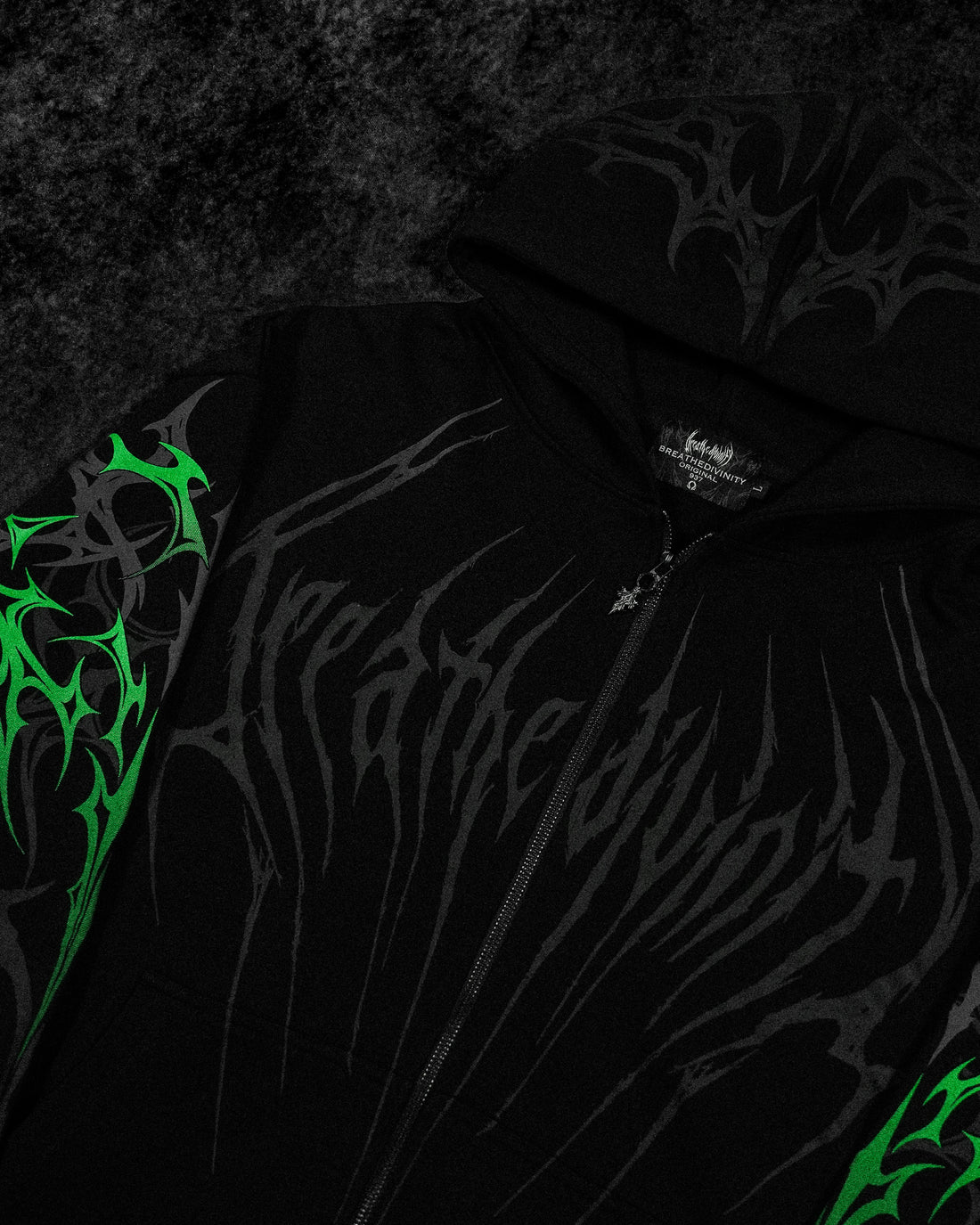 Immortality Oversized Zip-Up Hoodie [GLOW IN THE DARK]