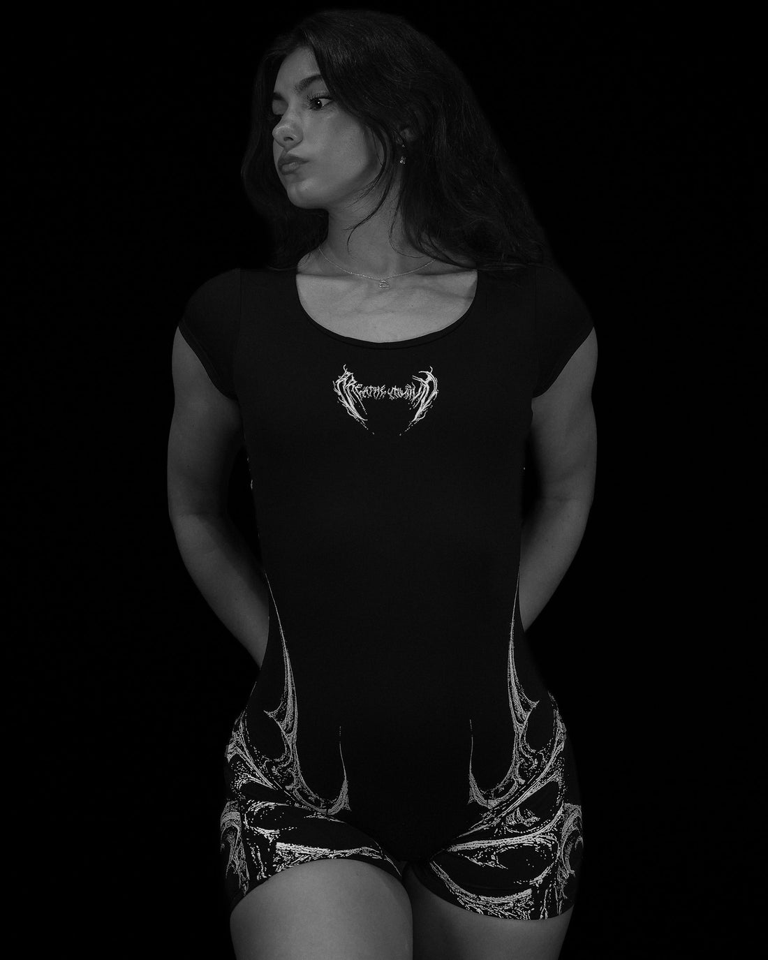 Womens Void Tech™ Revenant Open Back Bodysuit [VOID BLACK]