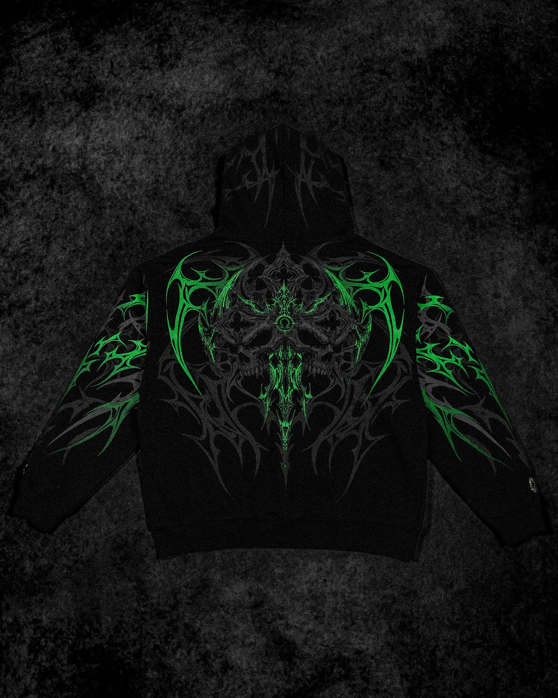Immortality Oversized Zip-Up Hoodie [GLOW IN THE DARK]