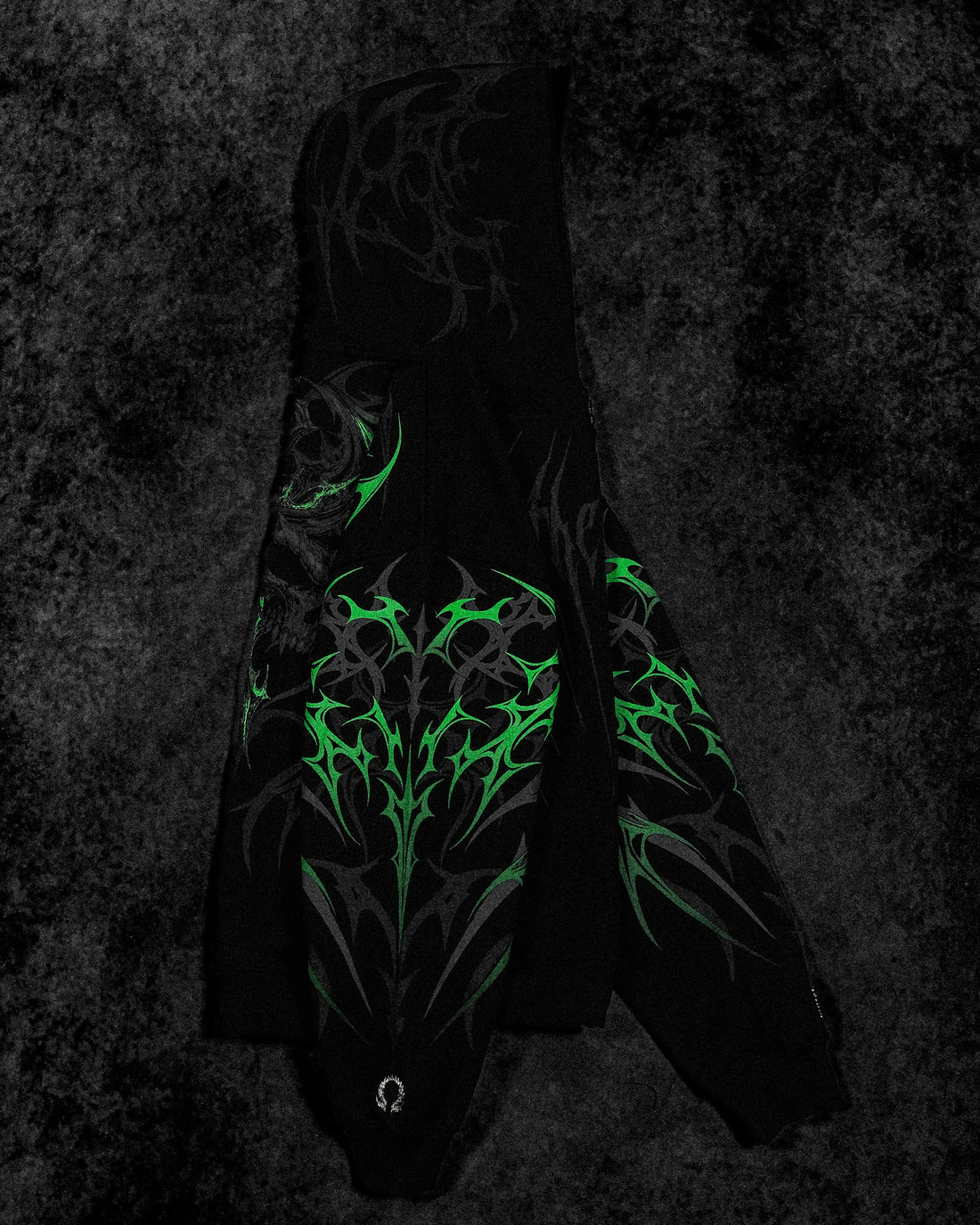 Immortality Oversized Zip-Up Hoodie [GLOW IN THE DARK]