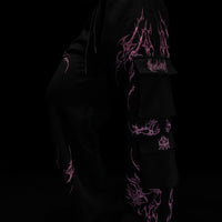 Women's Duskraven banana shaped Uncuffed Cargos [BLOSSOM PINK]