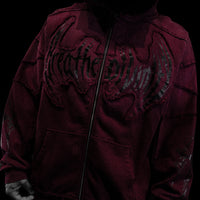 Ruined Oversized Zip-up Hoodie [VIOLA]