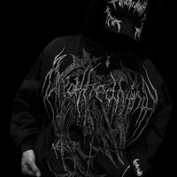 Grim Reaper Embroidered Oversized Zip-up Hoodie [GHOST]