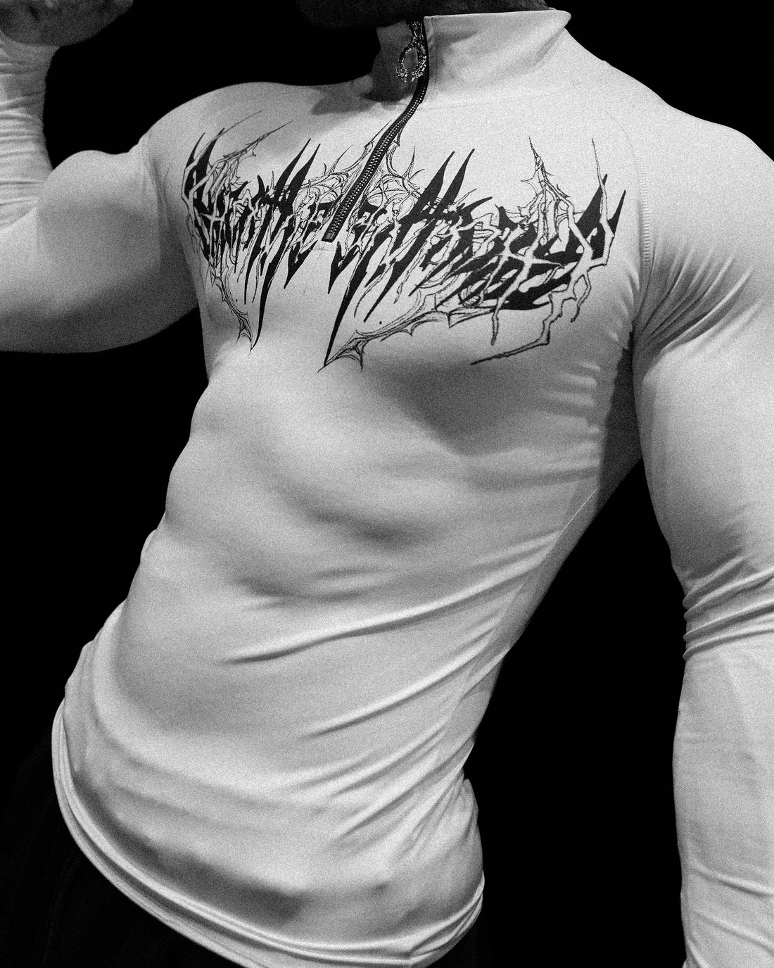 Void Tech™ Deathwing Longsleeve Quarter Zip Compression [DIVINE WHITE]