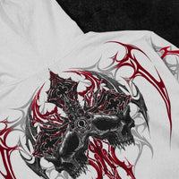 Immortality Oversized Zip-Up Hoodie [HEAVENLY RED]
