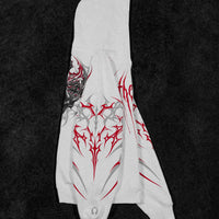 Immortality Oversized Zip-Up Hoodie [HEAVENLY RED]