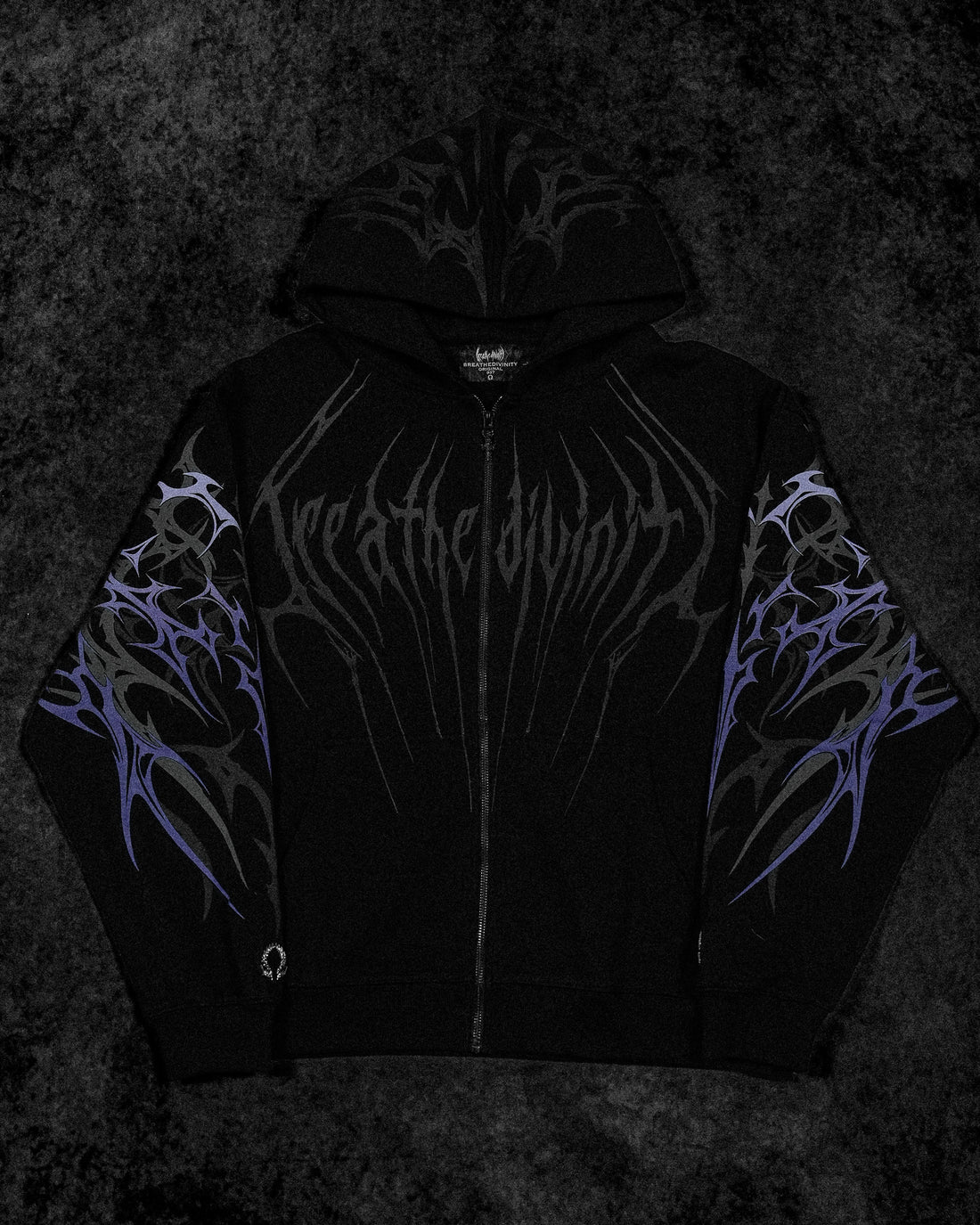 Immortality Oversized Zip-Up Hoodie [DUSK]
