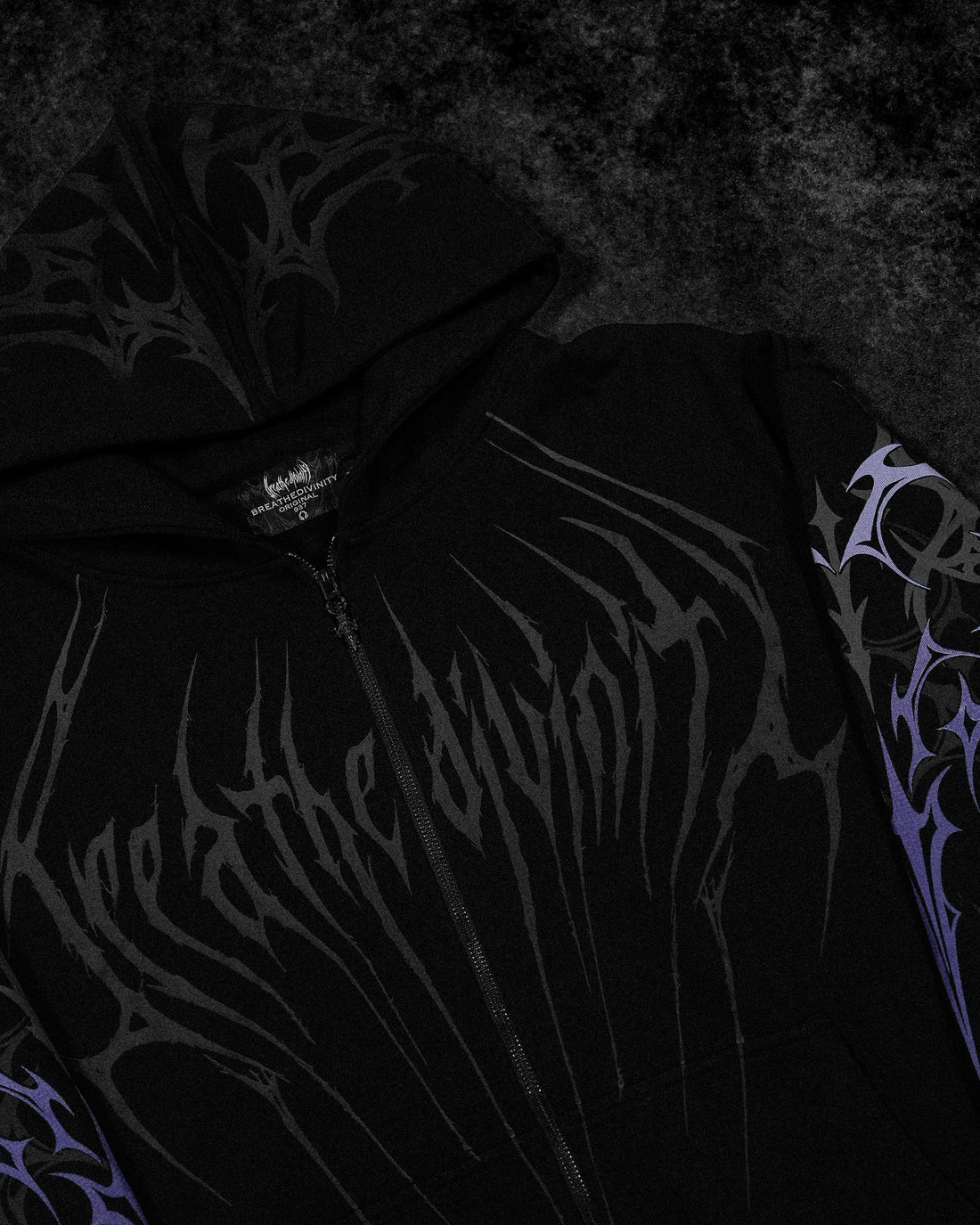 Immortality Oversized Zip-Up Hoodie [DUSK]