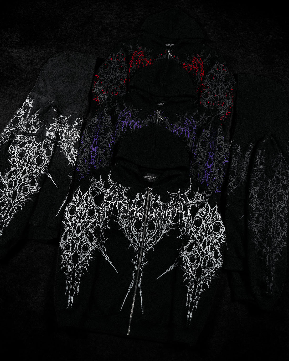 Nocturnal Oversized Zip-up Hoodie [VOID BLACK]