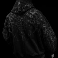 Death Slayer Oversized Zip-up Hoodie [DARKNESS]