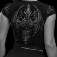 Women's Requiem Baby Tee [VOID BLACK]