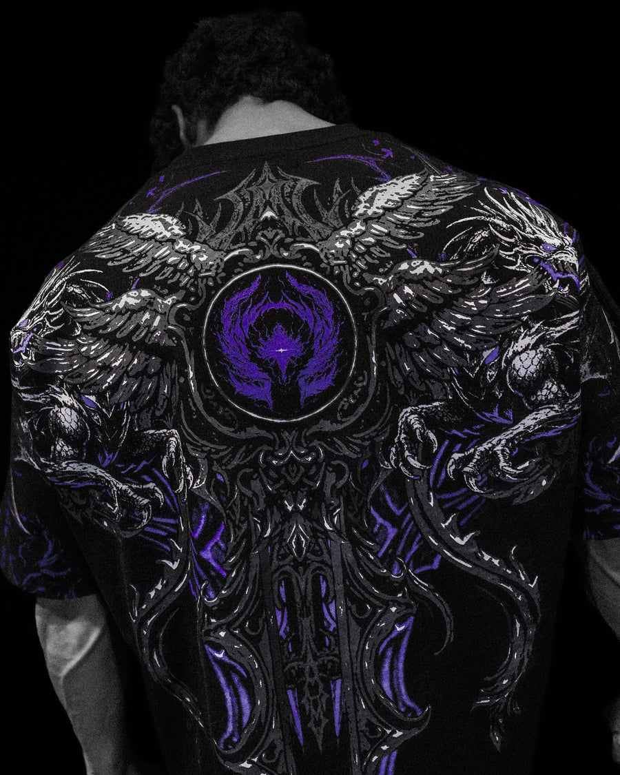 breathedivinityオーバーサイズTシャツ Dragon Blade Oversized T-SHIRT [VOID BLACK] | Breathedivinity
