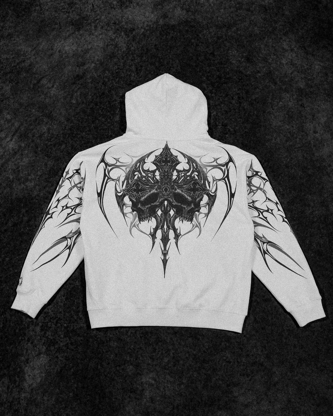 Immortality Oversized Zip-Up Hoodie [DIVINE WHITE]