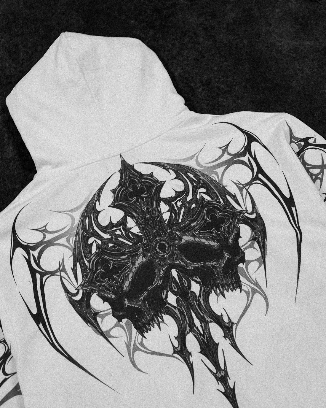 Immortality Oversized Zip-Up Hoodie [DIVINE WHITE]