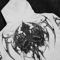 Immortality Oversized Zip-Up Hoodie [DIVINE WHITE]