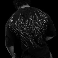 Tarnished Destroyed  Oversized T-shirt [GHOST]