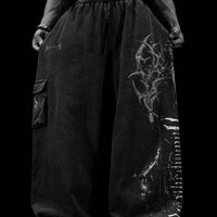 Death-Script Oversized Uncuffed Cargos [VINTAGE]