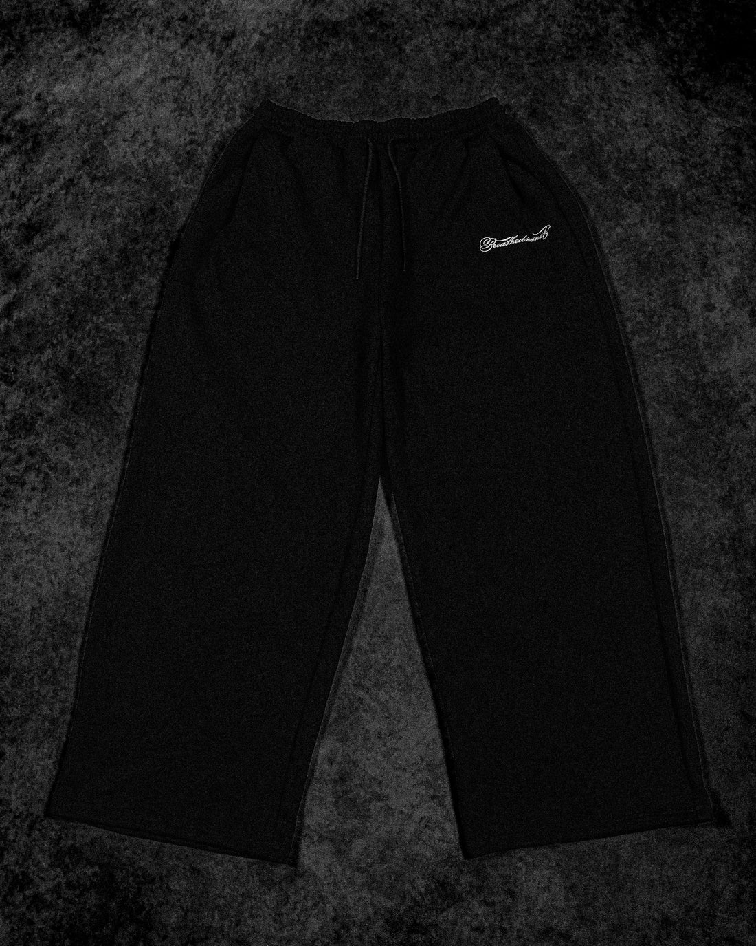 Elegance Oversized Uncuffed Luxury Sweatpants [VOID BLACK]