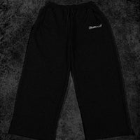 Elegance Oversized Uncuffed Luxury Sweatpants [VOID BLACK]