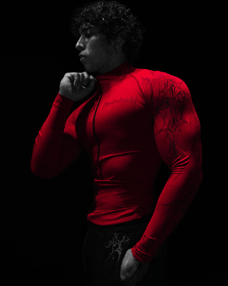 Void Tech™ Vampire Hunter Zip-up Compression [CRIMSON RED]