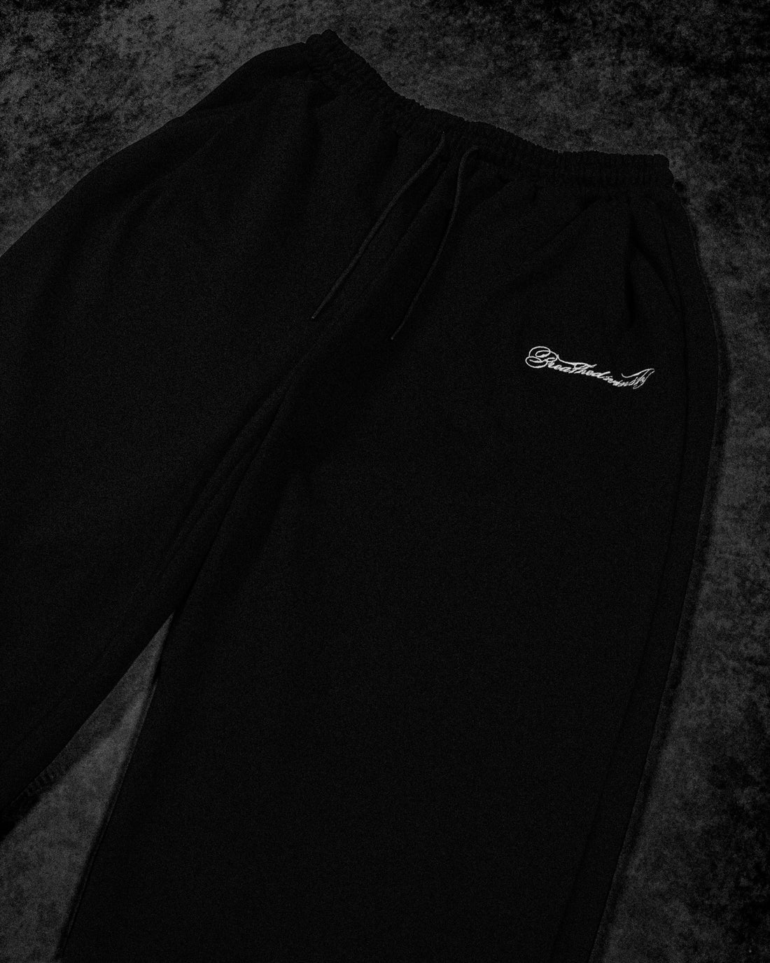 Elegance Oversized Uncuffed Luxury Sweatpants [VOID BLACK]
