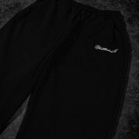 Elegance Oversized Uncuffed Luxury Sweatpants [VOID BLACK]