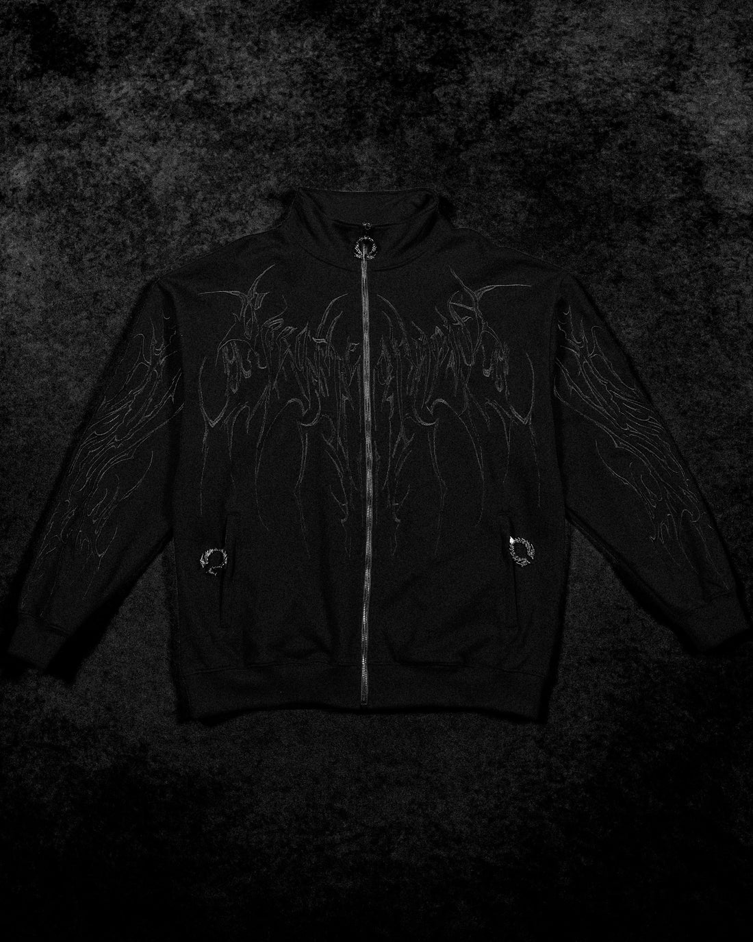 Obsidian Oversized Zip-up Jacket [DARKNESS]