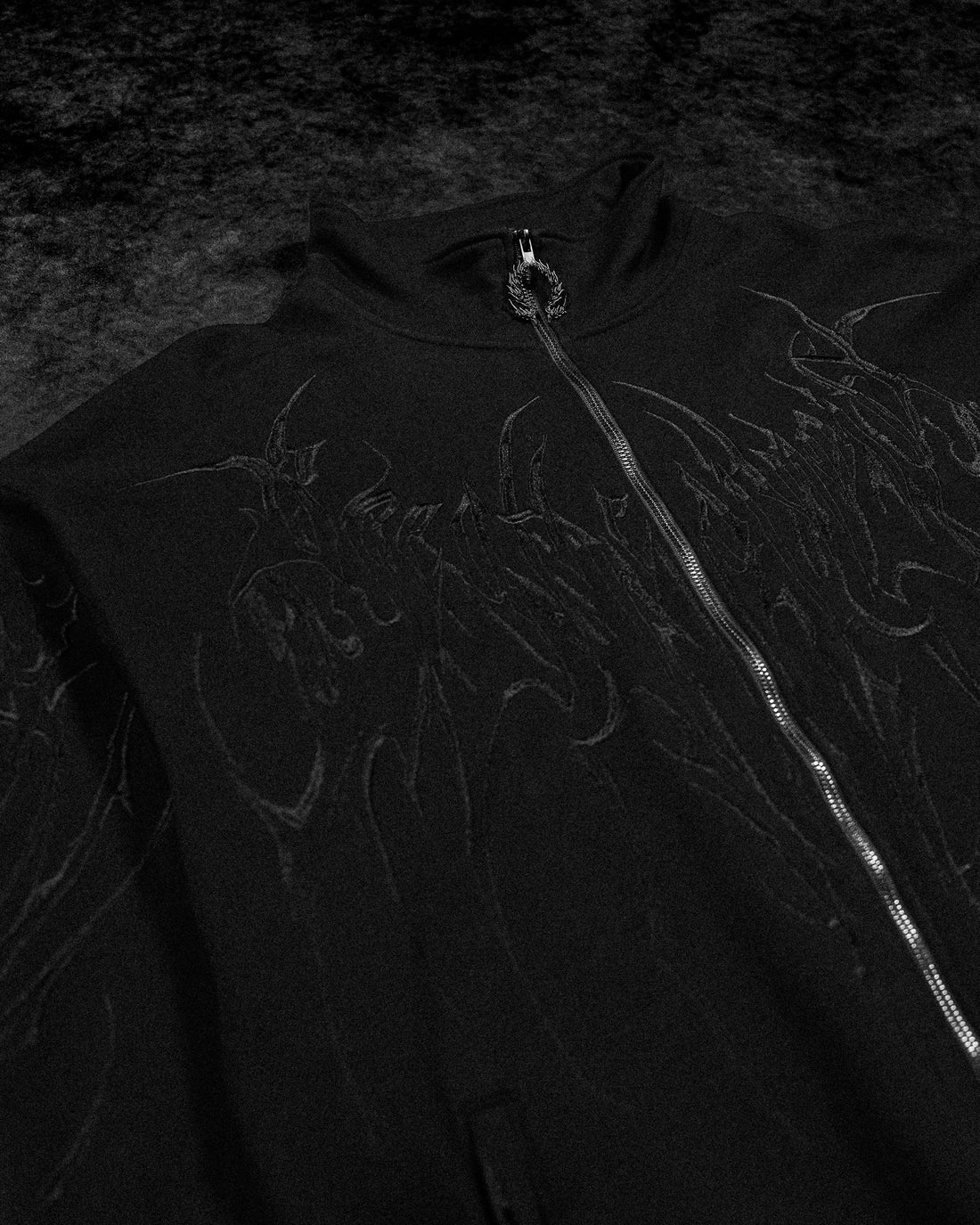 Obsidian Oversized Zip-up Jacket [DARKNESS]