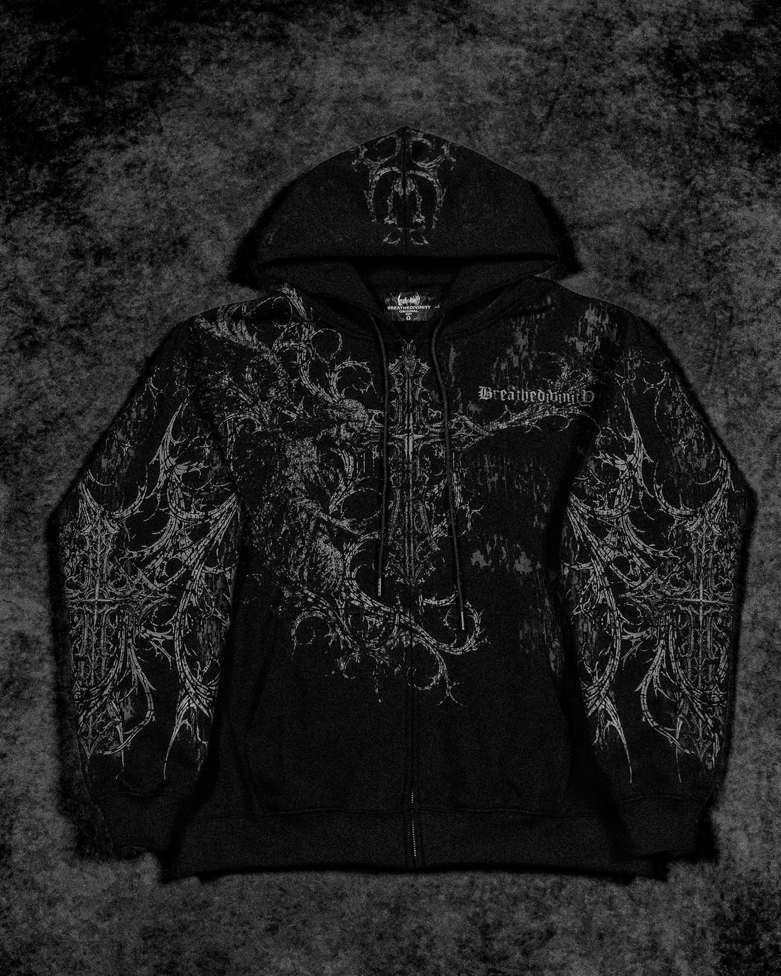 Sanctuary Oversized Zip-up Hoodie [VOID BLACK]