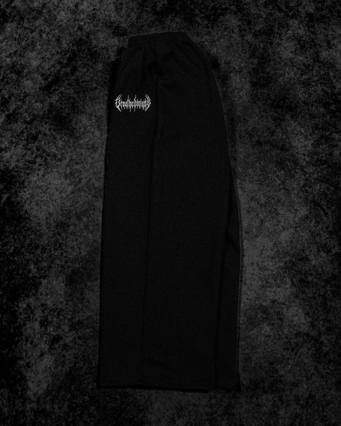 937 Embroidery Oversized Uncuffed Luxury Sweatpants [VOID BLACK]