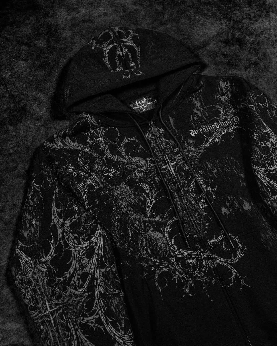 Sanctuary Oversized Zip-up Hoodie [VOID BLACK]