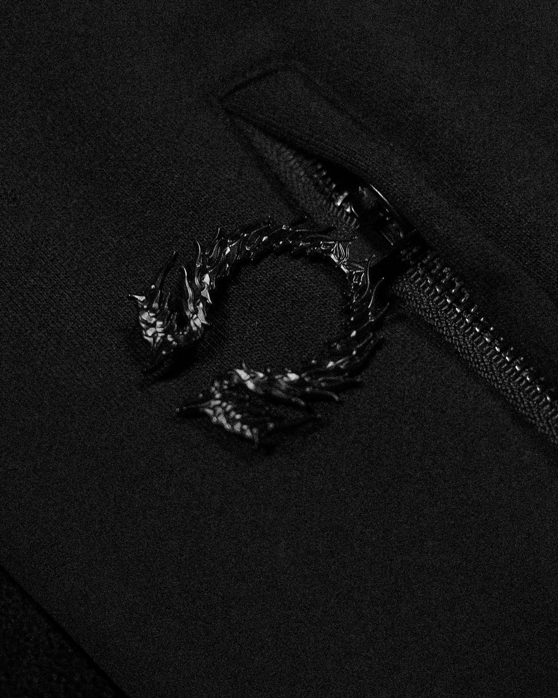 Obsidian Oversized Zip-up Jacket [DARKNESS]