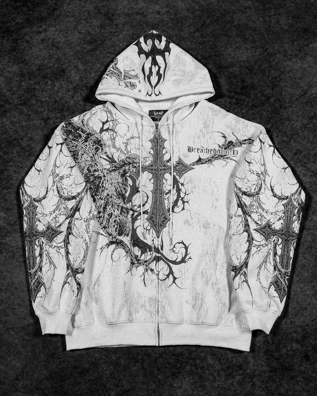 Sanctuary Oversized Zip-up Hoodie [DIVINE WHITE]