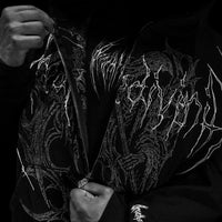 Grim Reaper Embroidered Oversized Zip-up Hoodie [GHOST]