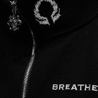 Deconstructed Oversized Cut & Sew Panel Full Zip Jacket [VOID BLACK]