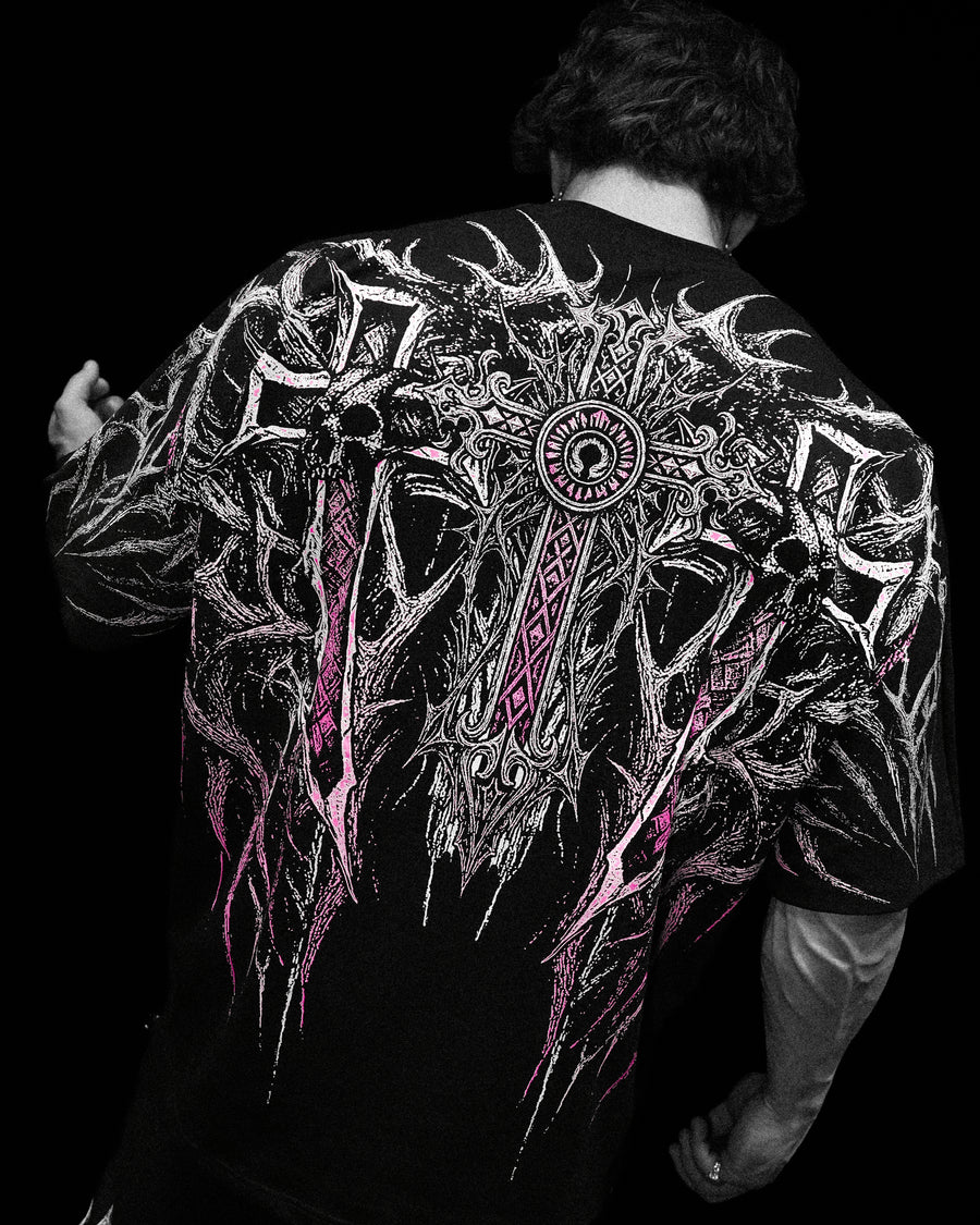 Heaven's Gate Oversized T-shirt [BLOSSOM PINK]