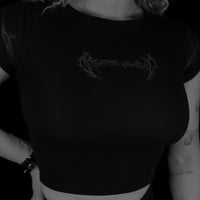 Womens Valkyrie Baby Tee [DARKNESS]