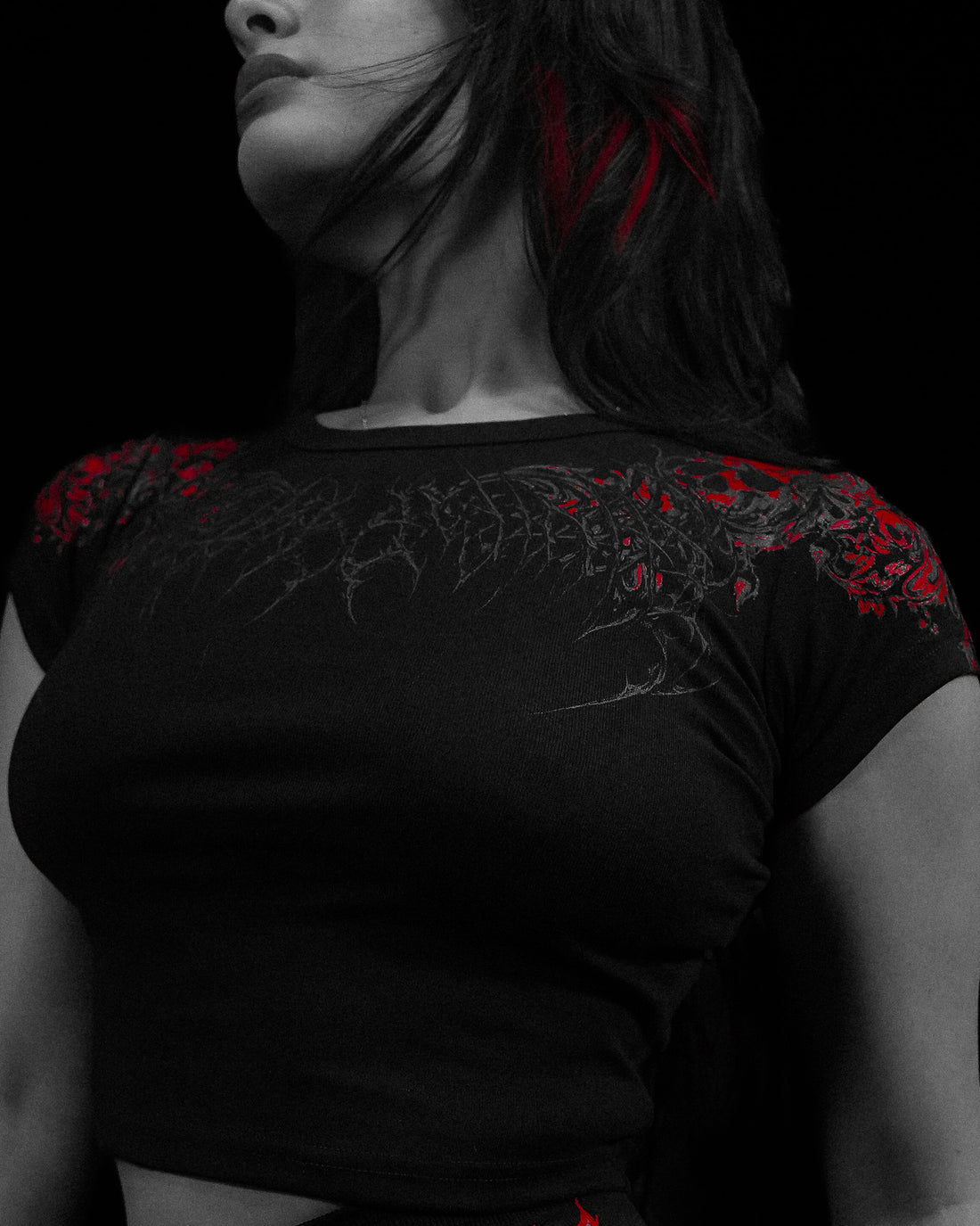 Women's Soul Thorn Cropped Baby Tee [NIGHTMARE]