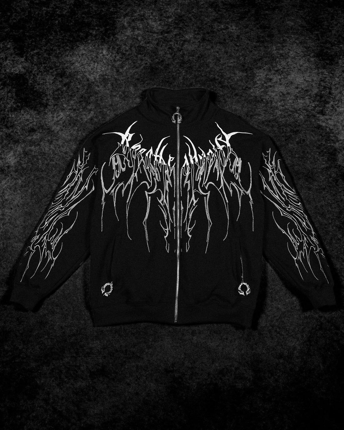 Obsidian Oversized Zip-up Jacket [MIDNIGHT]