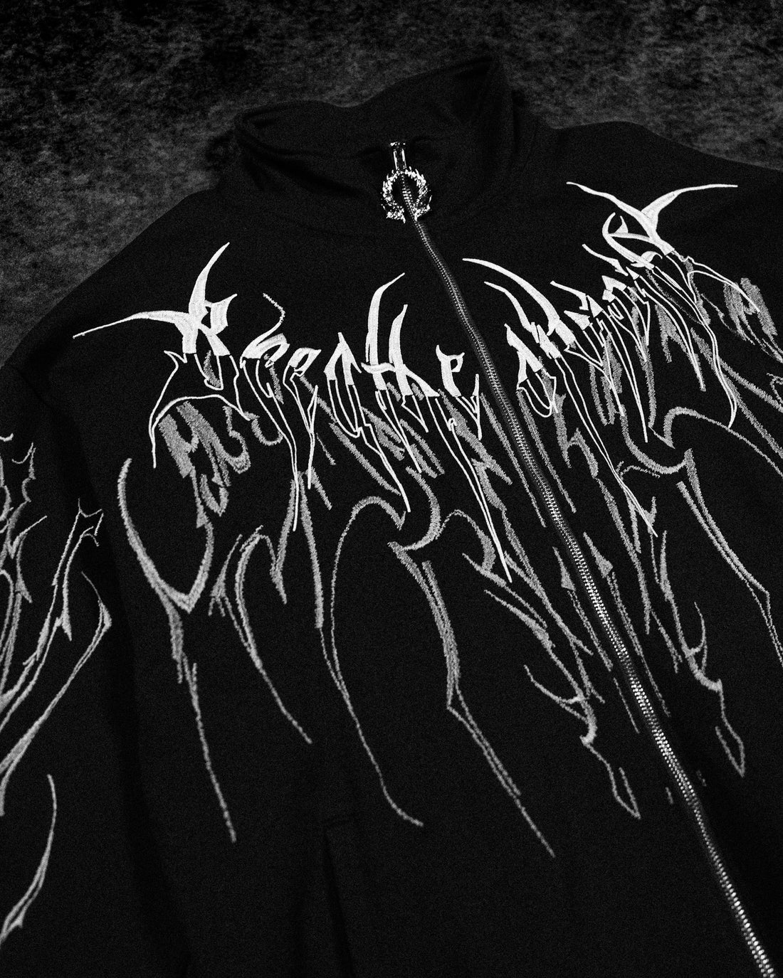 Obsidian Oversized Zip-up Jacket [MIDNIGHT]