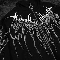 Obsidian Oversized Zip-up Jacket [MIDNIGHT]