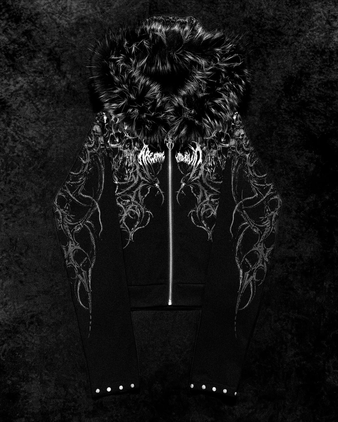 Infernal Faux Fur Lined Zip-Up [VOID BLACK]