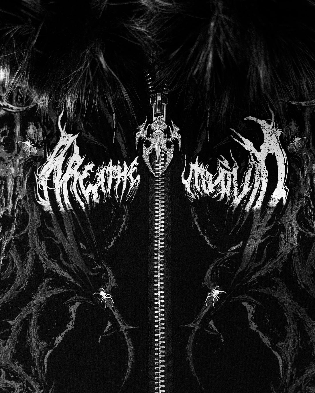 Infernal Faux Fur Lined Zip-Up [VOID BLACK]