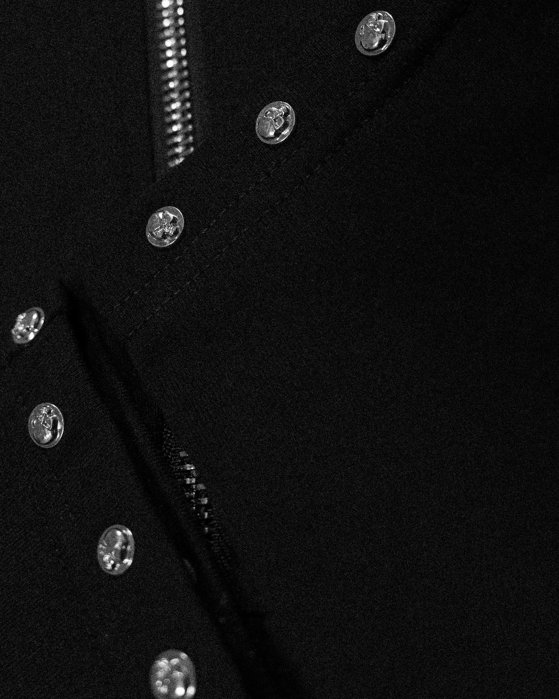 Infernal Faux Fur Lined Zip-Up [VOID BLACK]