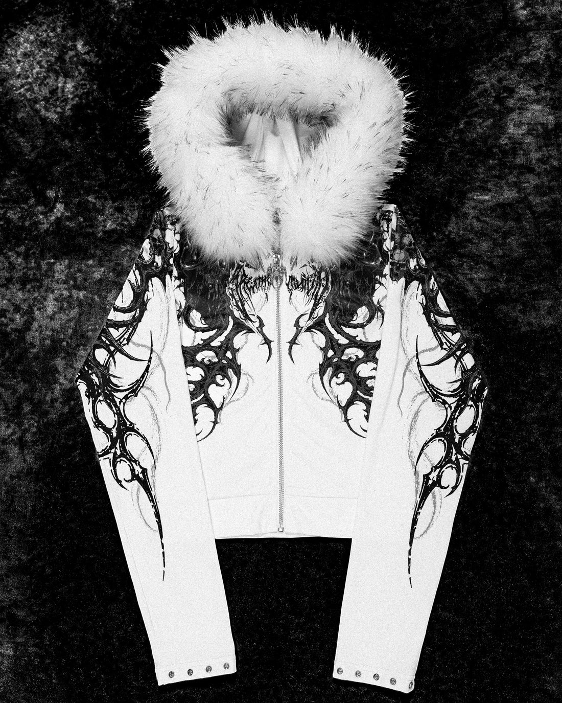Infernal Faux Fur Lined Zip-Up [DIVINE WHITE] – Breathedivinity